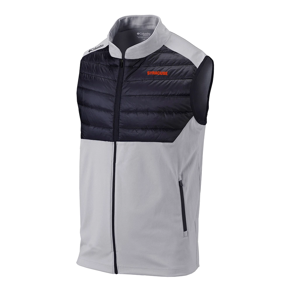 Men's Columbia Gray Syracuse Orange Omni-Wick The Element Full-Zip Vest