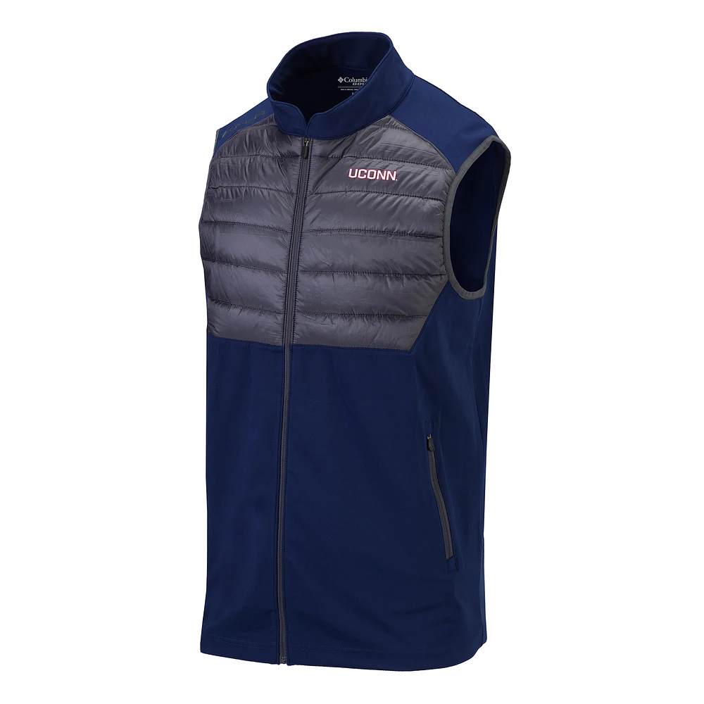Men's Columbia Navy UConn Huskies Omni-Wick The Element Full-Zip Vest
