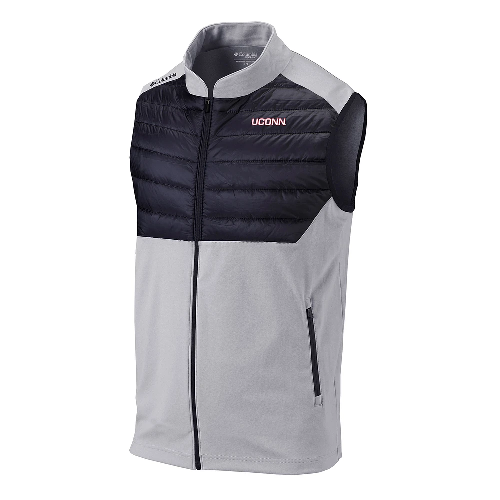 Men's Columbia Gray UConn Huskies Omni-Wick The Element Full-Zip Vest