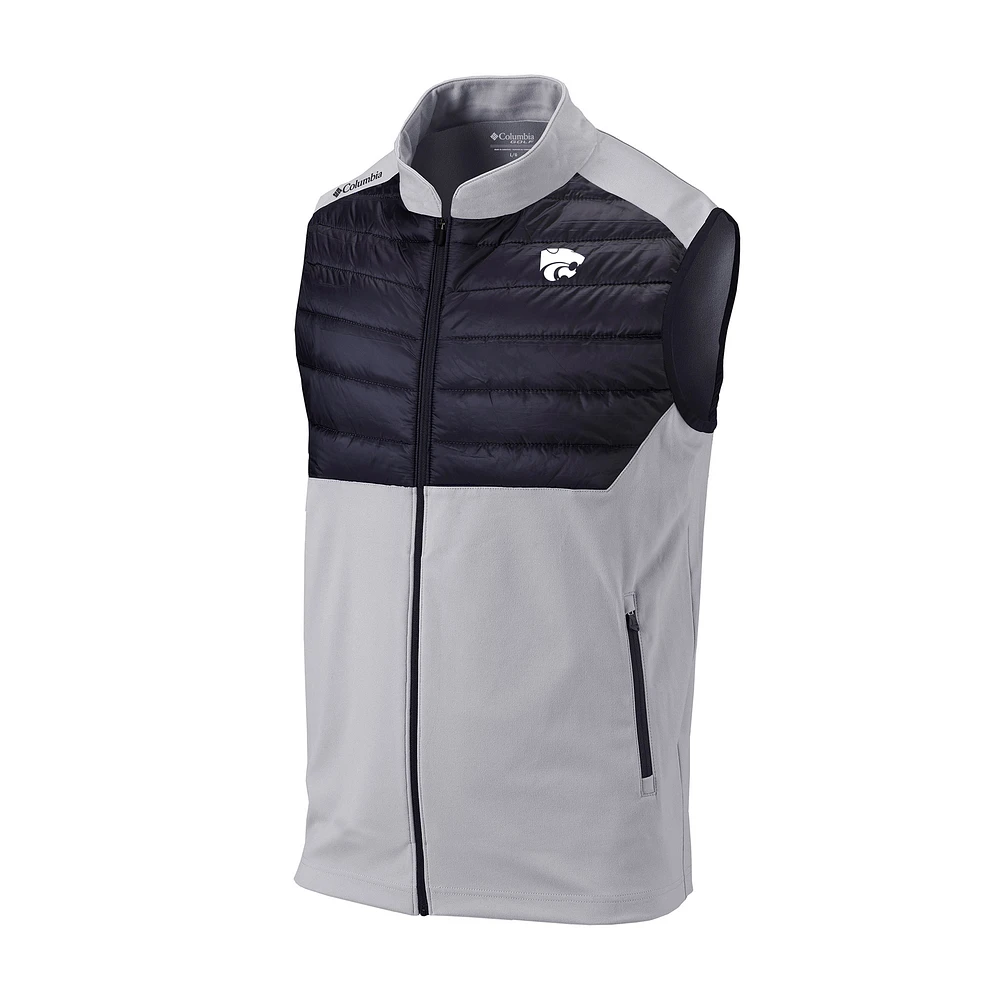Men's Columbia Gray Kansas State Wildcats Omni-Wick The Element Full-Zip Vest