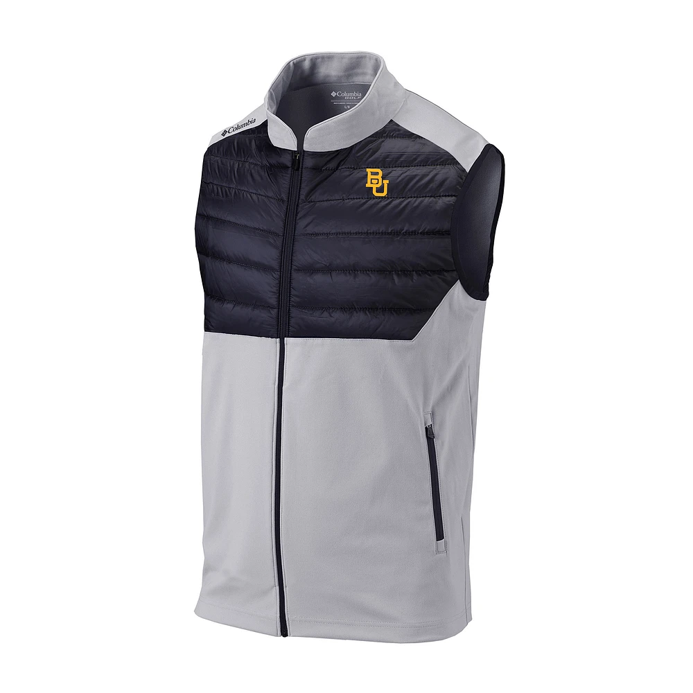 Men's Columbia Gray Baylor Bears Omni-Wick The Element Full-Zip Vest