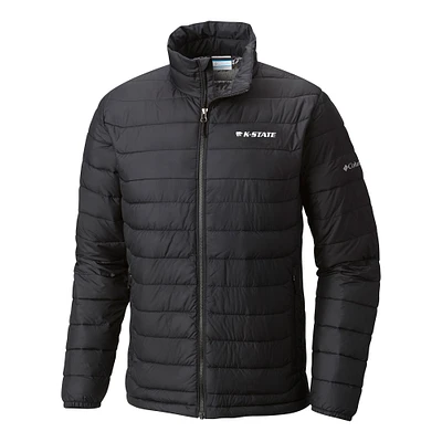 Men's Columbia Black Kansas State Wildcats Powder Lite Omni-Heat Reflective Full-Zip Jacket