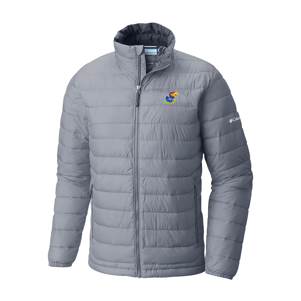 Men's Columbia Kansas Jayhawks Powder Lite Omni-Heat Reflective Full-Zip Jacket