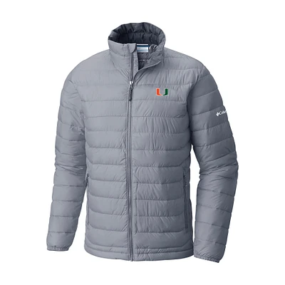 Men's Columbia Miami Hurricanes Powder Lite Omni-Heat Reflective Full-Zip Jacket