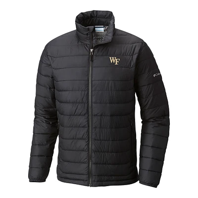 Men's Columbia Black Wake Forest Demon Deacons Powder Lite Omni-Heat Reflective Full-Zip Jacket