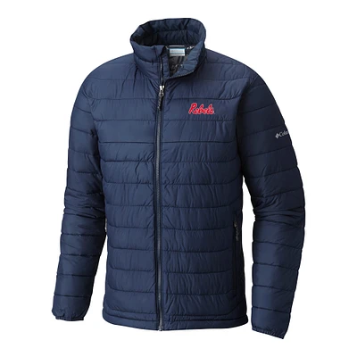 Men's Columbia Navy Ole Miss Rebels Powder Lite Omni-Heat Reflective Full-Zip Jacket
