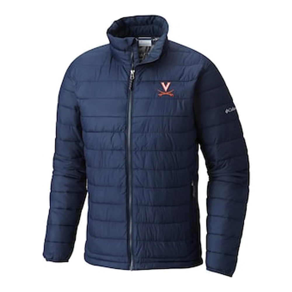 Men's Columbia Navy Virginia Cavaliers Powder Lite Omni-Heat Reflective Full-Zip Jacket