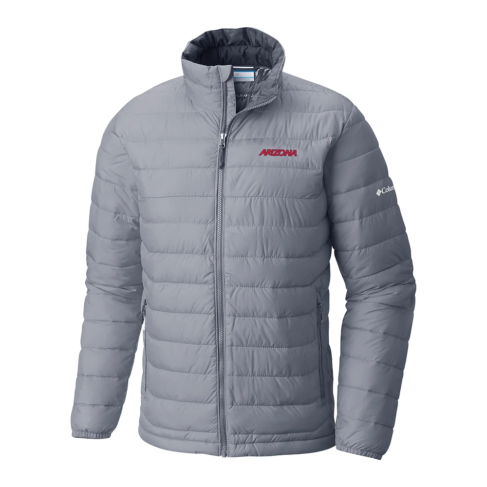 Men's Columbia Gray Arizona Wildcats Powder Lite Omni-Heat Reflective Full-Zip Jacket