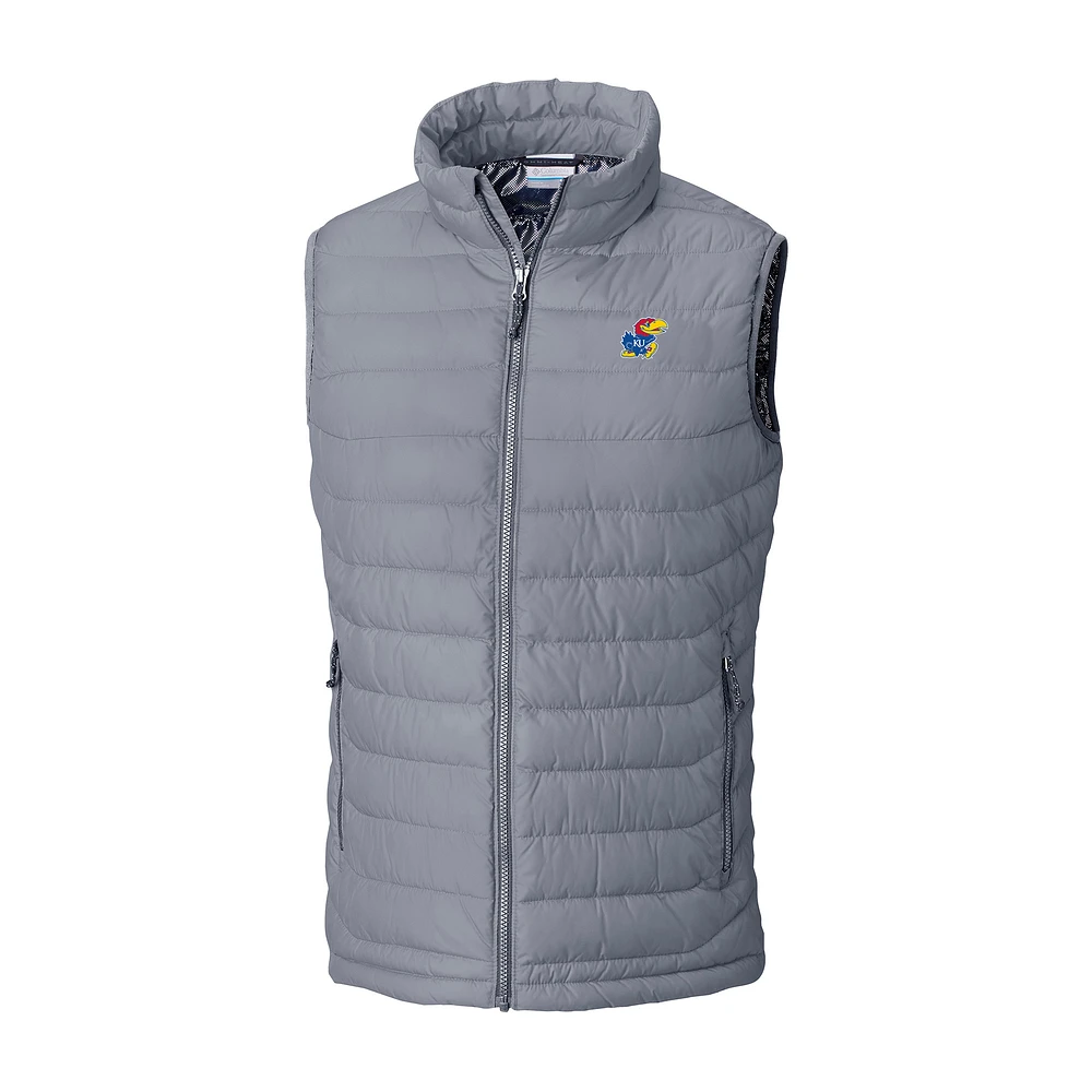 Men's Columbia Kansas Jayhawks Powder Lite Omni-Heat Full-Zip Vest