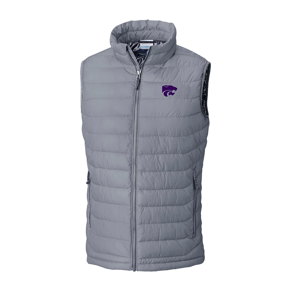 Men's Columbia Kansas State Wildcats Powder Lite Omni-Heat Full-Zip Vest