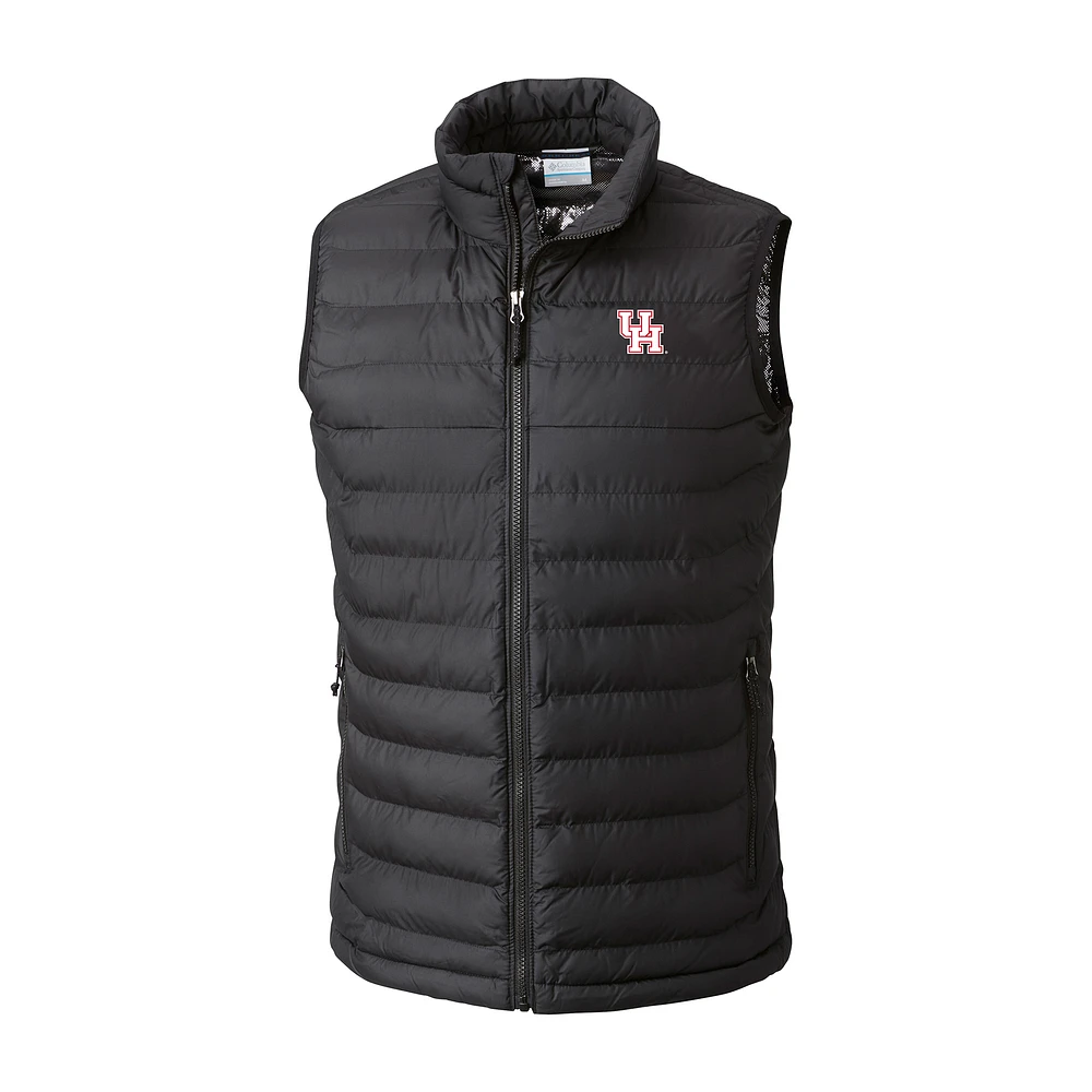 Men's Columbia Black Houston Cougars Powder Lite Omni-Heat Full-Zip Vest