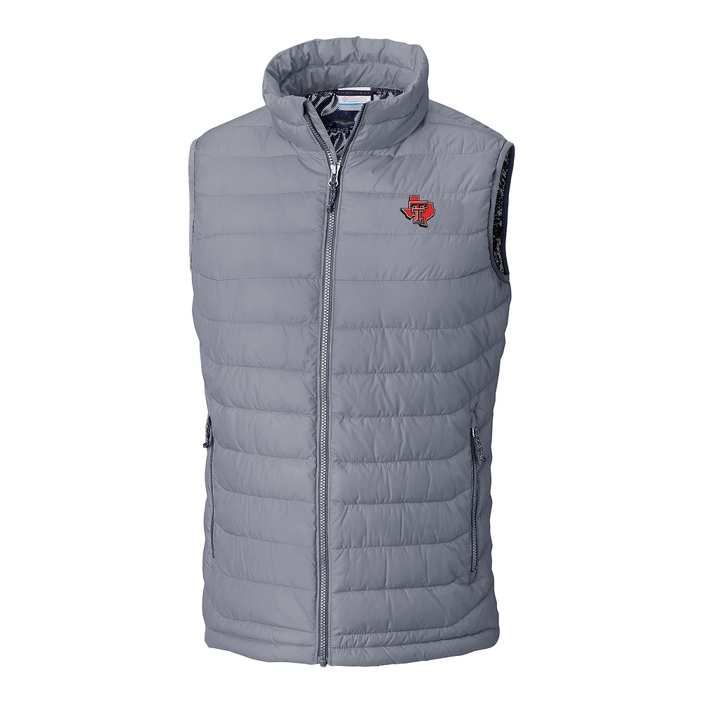Men's Columbia Gray Texas Tech Red Raiders Powder Lite Omni-Heat Full-Zip Vest
