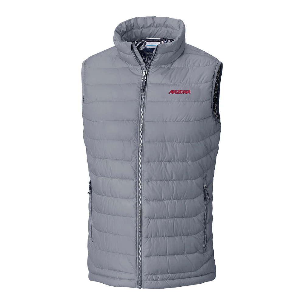 Men's Columbia Gray Arizona Wildcats Powder Lite Omni-Heat Full-Zip Vest