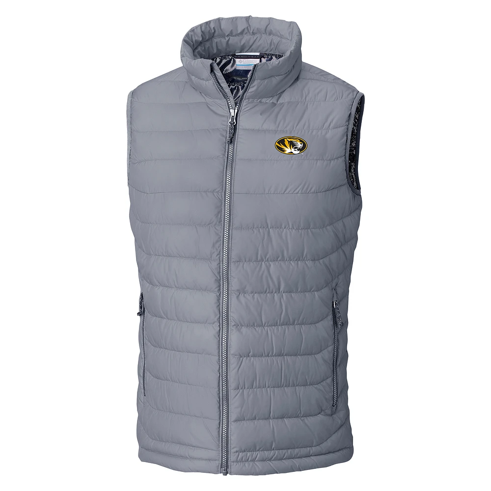 Men's Columbia Gray Missouri Tigers Powder Lite Omni-Heat Full-Zip Vest