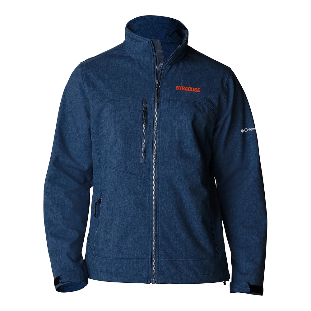 Men's Columbia Navy Syracuse Orange Ascender II Full-Zip Softshell Jacket