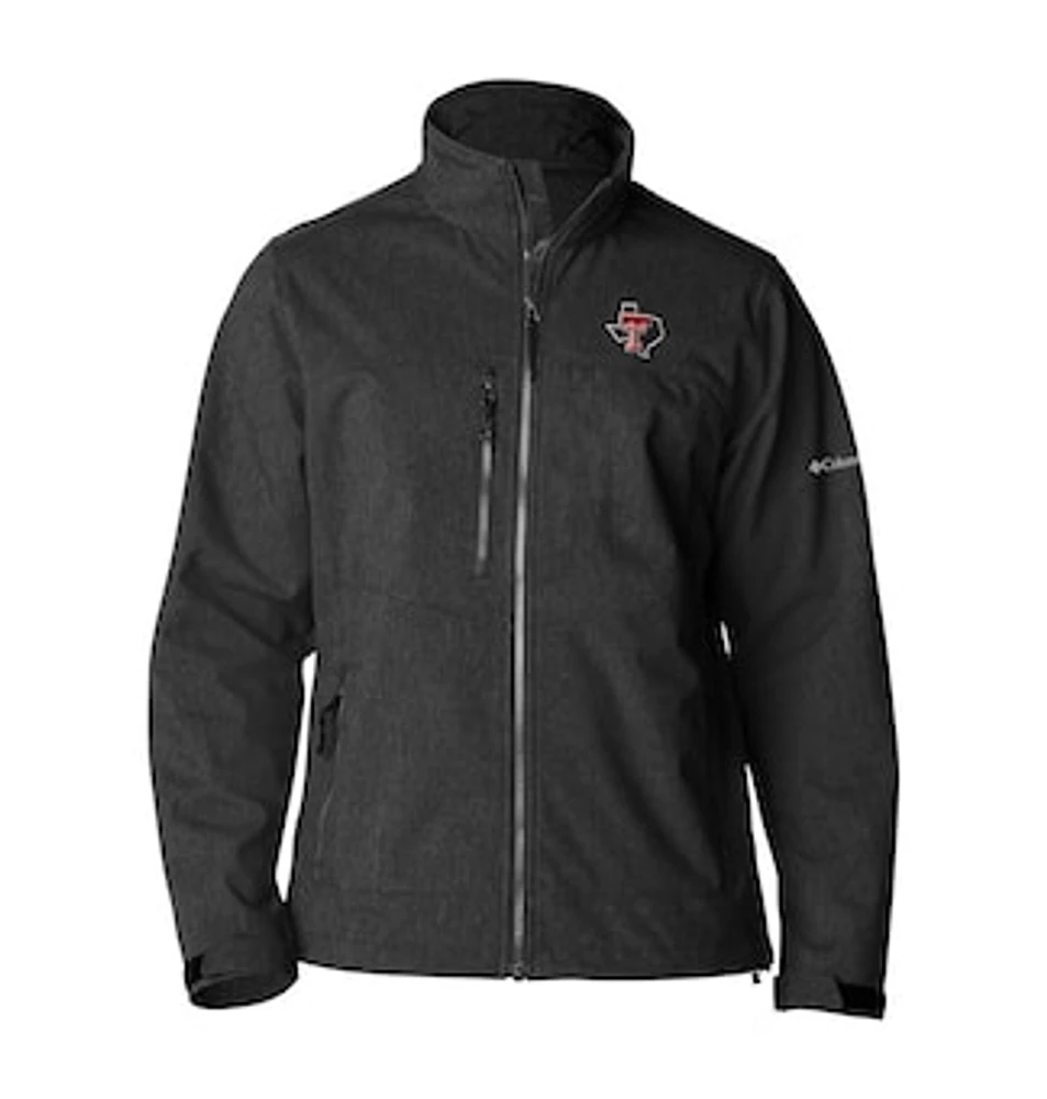 Men's Columbia Black Texas Tech Red Raiders Ascender II Full-Zip Softshell Jacket