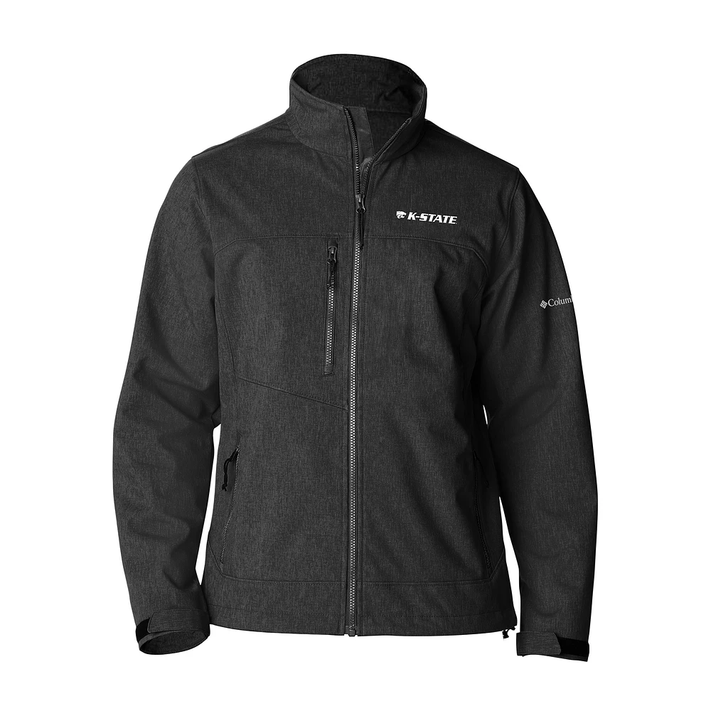 Men's Columbia Black Kansas State Wildcats Ascender II Full-Zip Softshell Jacket