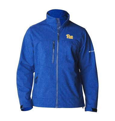 Men's Columbia Royal Pitt Panthers Ascender II Full-Zip Softshell Jacket