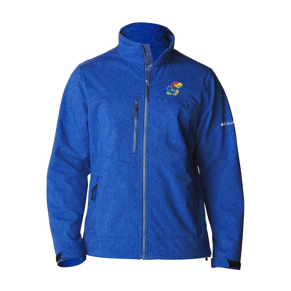 Men's Columbia Royal Kansas Jayhawks Ascender II Full-Zip Softshell Jacket