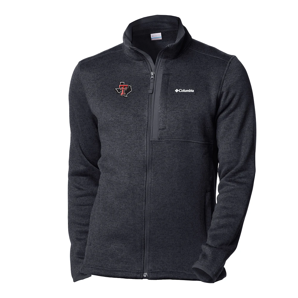 Men's Columbia Black Texas Tech Red Raiders Sweater Weather Full-Zip Jacket