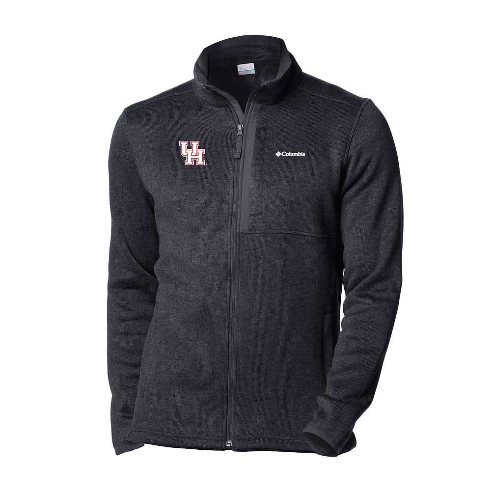 Men's Columbia Black Houston Cougars Sweater Weather Full-Zip Jacket