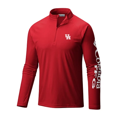 Men's Columbia Houston Cougars Terminal Tackle Omni-Wick Quarter-Zip Top