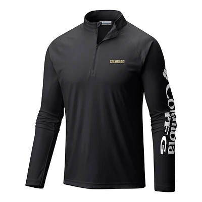 Men's Columbia Black Colorado Buffaloes Terminal Tackle Omni-Wick Quarter-Zip Top
