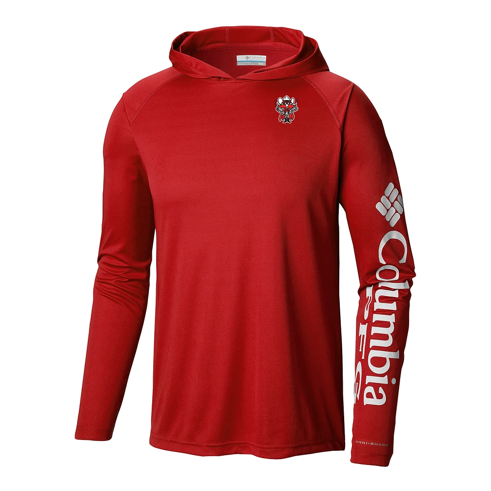 Men's Columbia Red Texas Tech Raiders Terminal Tackle Omni-Shade Lightweight Pullover Hoodie