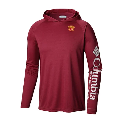Men's Columbia Iowa State Cyclones Terminal Tackle Omni-Shade Lightweight Pullover Hoodie