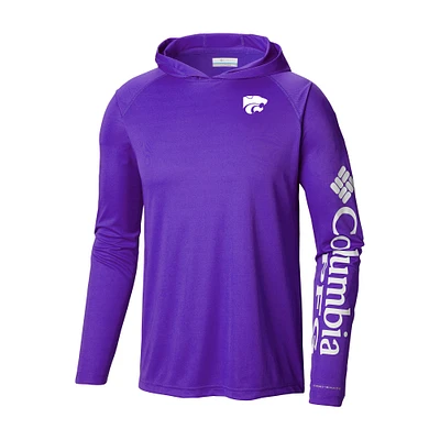 Men's Columbia Kansas State Wildcats Terminal Tackle Omni-Shade Lightweight Pullover Hoodie