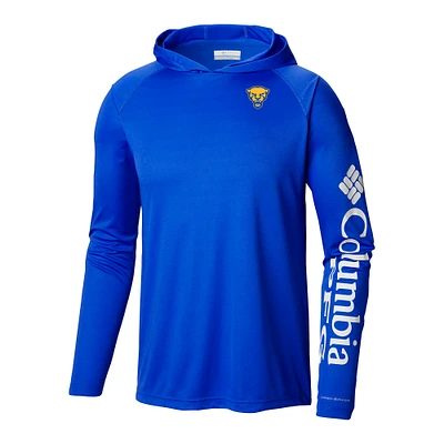 Men's Columbia Pitt Panthers Terminal Tackle Omni-Shade Lightweight Pullover Hoodie