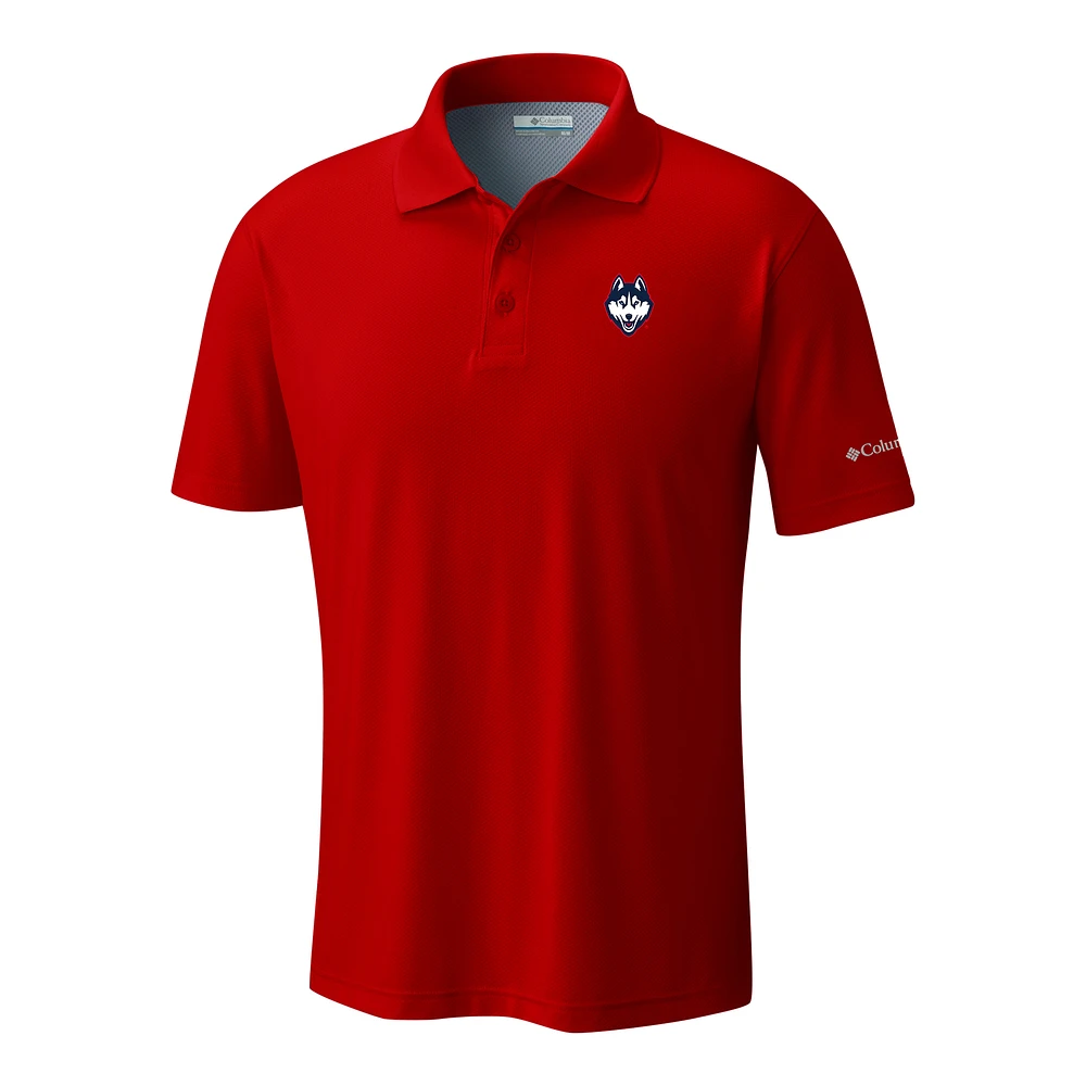 Men's Columbia Red UConn Huskies Low Drag Offshore Omni-Shade Polo