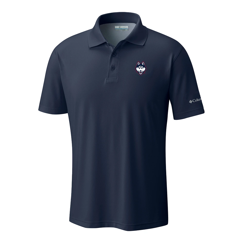 Men's Columbia Navy UConn Huskies Low Drag Offshore Omni-Shade Polo