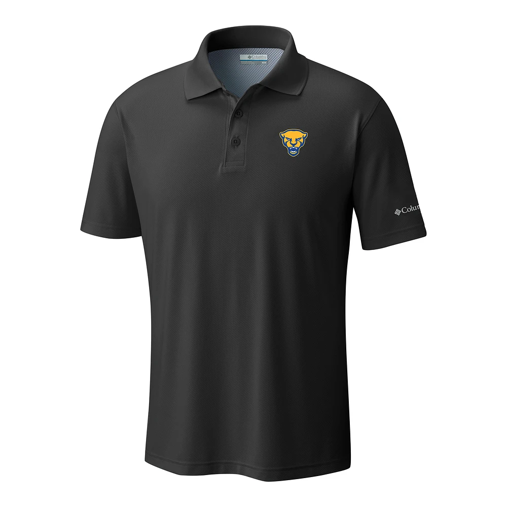 Men's Columbia Black Pitt Panthers Low Drag Offshore Omni-Shade Polo