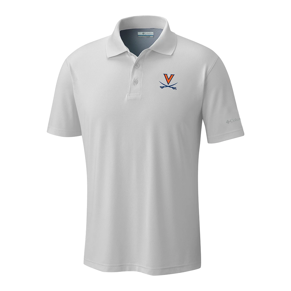 Men's Columbia White Virginia Cavaliers Low Drag Offshore Omni-Shade Polo