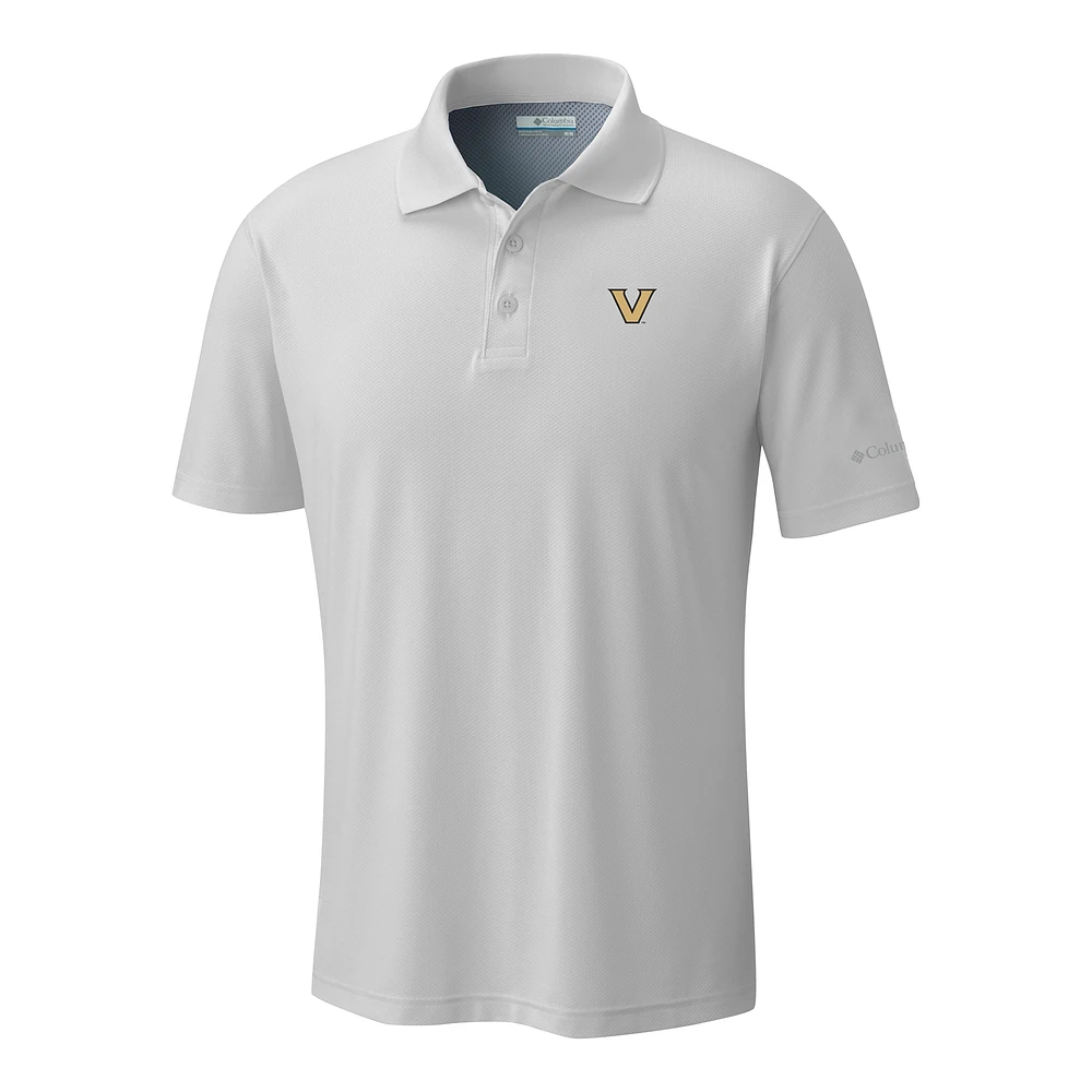 Men's Columbia White Vanderbilt Commodores Low Drag Offshore Omni-Shade Polo