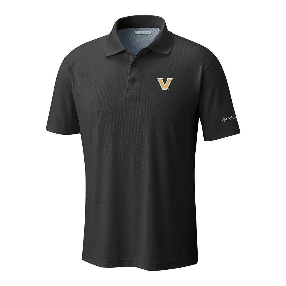 Men's Columbia Black Vanderbilt Commodores Low Drag Offshore Omni-Shade Polo