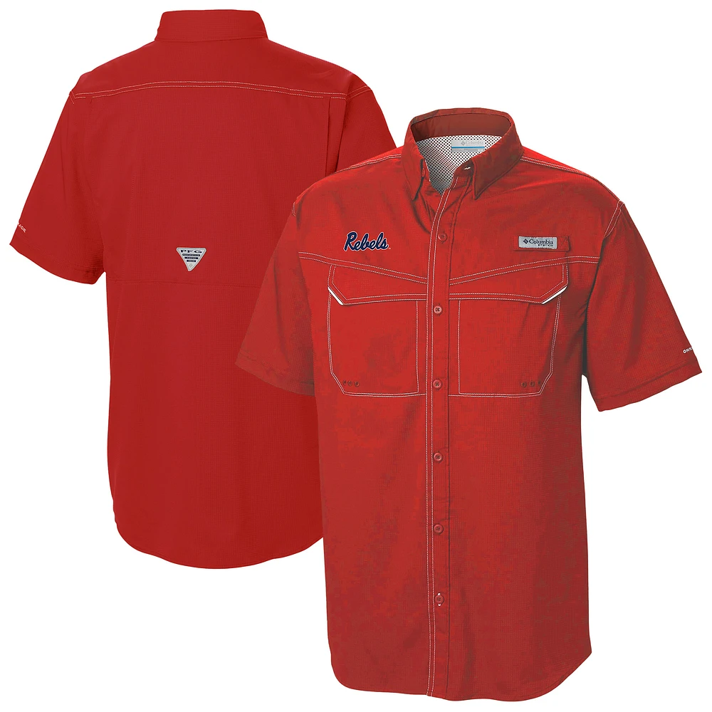 Men's Columbia Ole Miss Rebels Low Drag Offshore Omni-Wick Button-Up Shirt