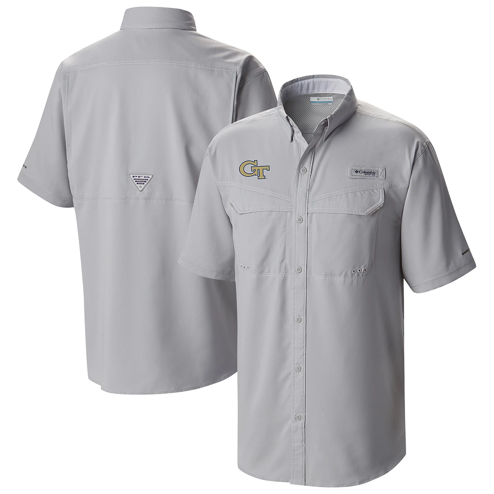 Men's Columbia Georgia Tech Yellow Jackets Low Drag Offshore Omni-Wick Button-Up Shirt