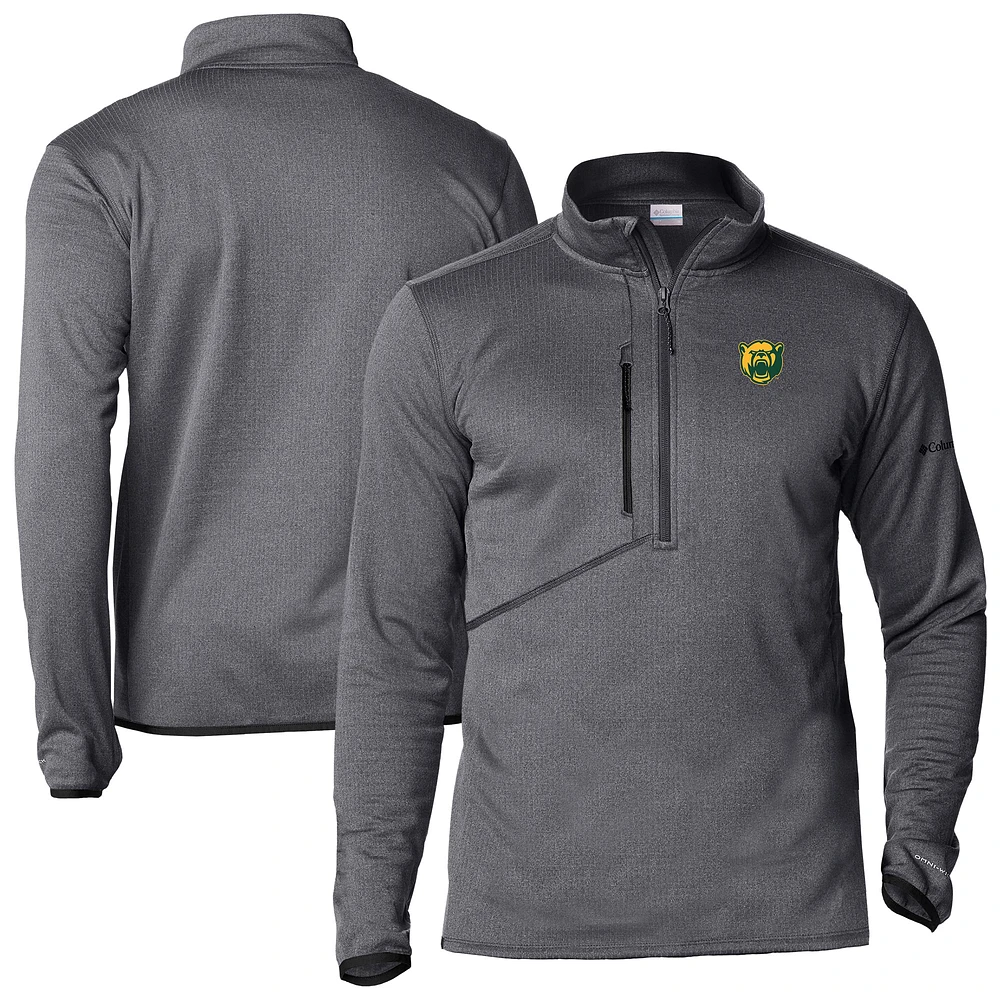 Men's Columbia Charcoal Baylor Bears Park View Fleece Omni-Wick Half-Zip Pullover