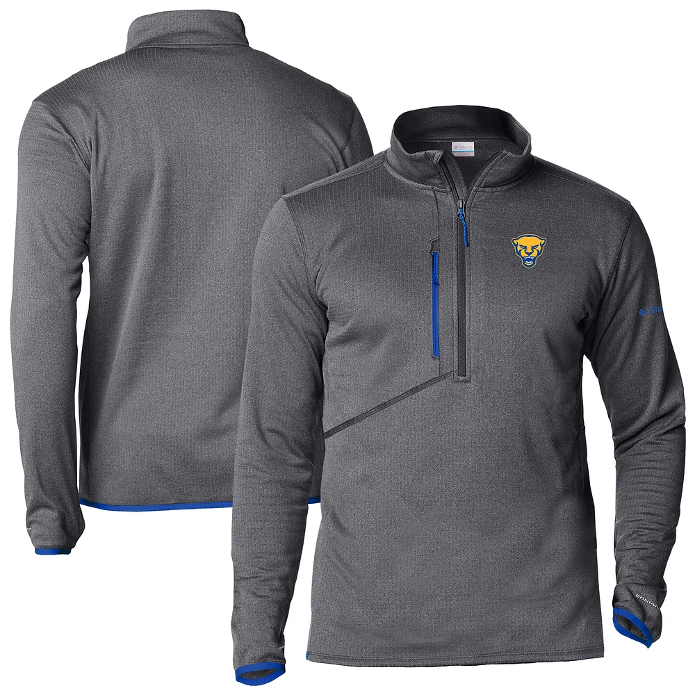 Men's Columbia Charcoal Pitt Panthers Park View Fleece Omni-Wick Half-Zip Pullover