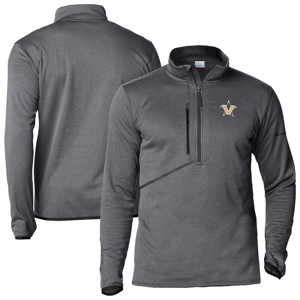 Men's Columbia Charcoal Vanderbilt Commodores Park View Fleece Omni-Wick Half-Zip Pullover