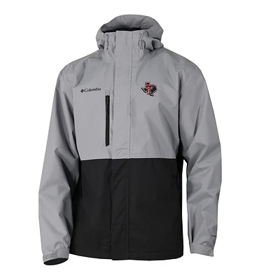 Men's Columbia Gray/Black Texas Tech Red Raiders Hikebound Omni-Tech Full-Zip Rain Jacket