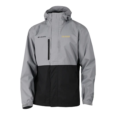 Men's Columbia Gray/Black Colorado Buffaloes Hikebound Omni-Tech Full-Zip Rain Jacket