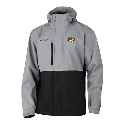 Men's Columbia Gray/Black Missouri Tigers Hikebound Omni-Tech Full-Zip Rain Jacket