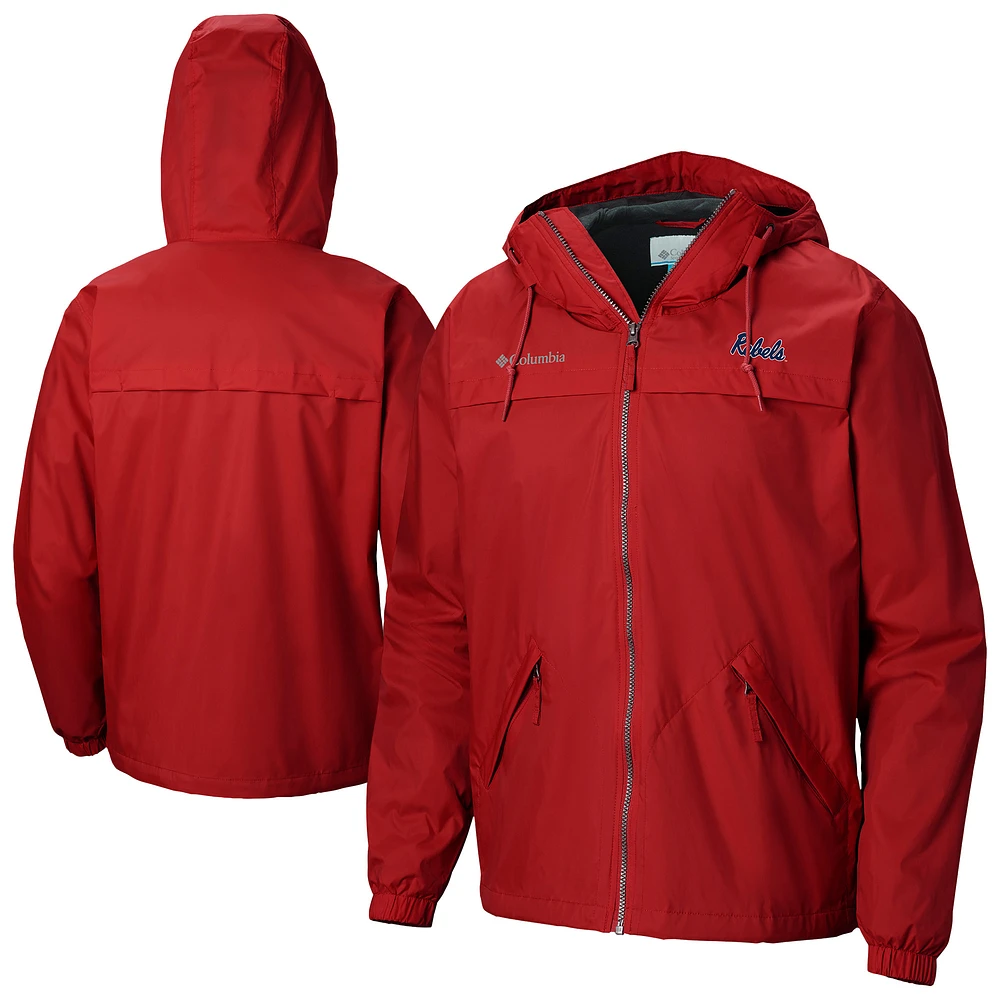 Men's Columbia Red Ole Miss Rebels Oroville Creek Lined Omni-Tech Full-Zip Jacket