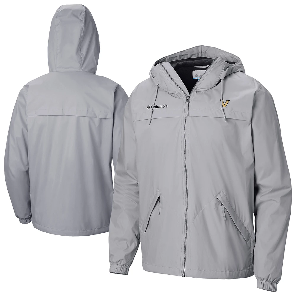 Men's Columbia Gray Vanderbilt Commodores Oroville Creek Lined Omni-Tech Full-Zip Jacket
