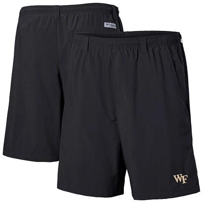 Men's Columbia Black Wake Forest Demon Deacons PFG Backcast III Water Shorts