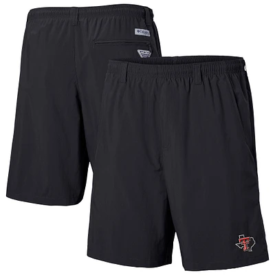 Men's Columbia Black Texas Tech Red Raiders PFG Backcast III Water Shorts