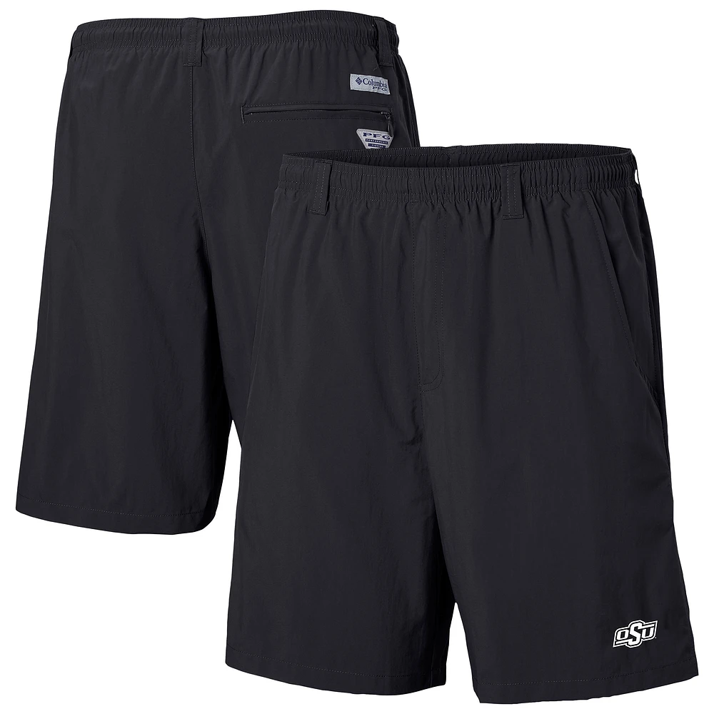 Men's Columbia Black Oklahoma State Cowboys PFG Backcast III Water Shorts